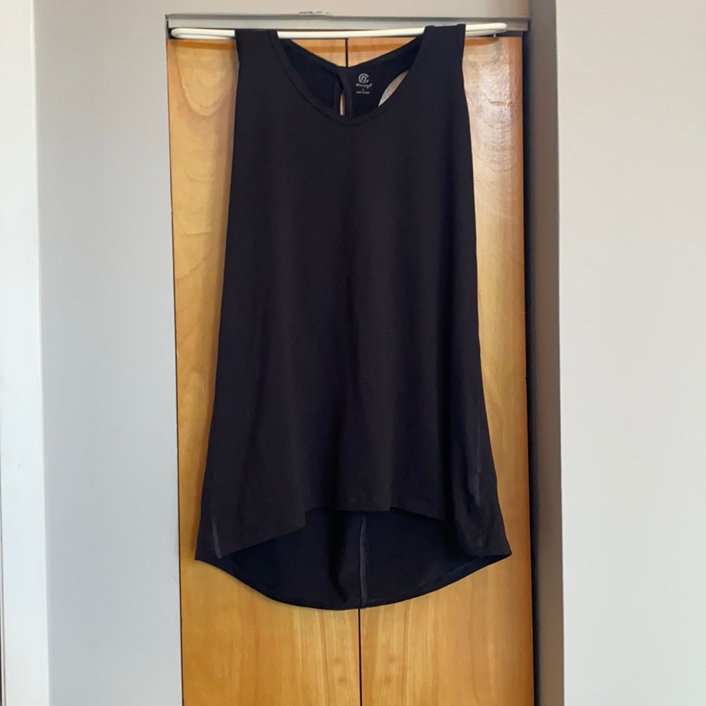 Target Champion Black Large Work Out High Low V neck Tank with Cut Outs In Back